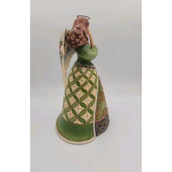 Jim Shore Heartwood Creek "Irish Blessing" Angel Figurine w/ Harp #4014987 - Picture 4 of 11
